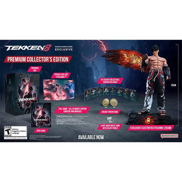 TEKKEN 8 - Premium Collector's Edition with Light-Up Jin Figurine, Leroy Smith Ring & Arcade Tokens - STEAM