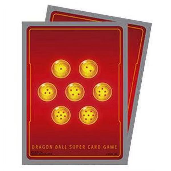 Bandai Dragon Ball Super Fusion World Card Game Official Sleeves - Standard Red Dragon Balls (Mini) (64-Pack)